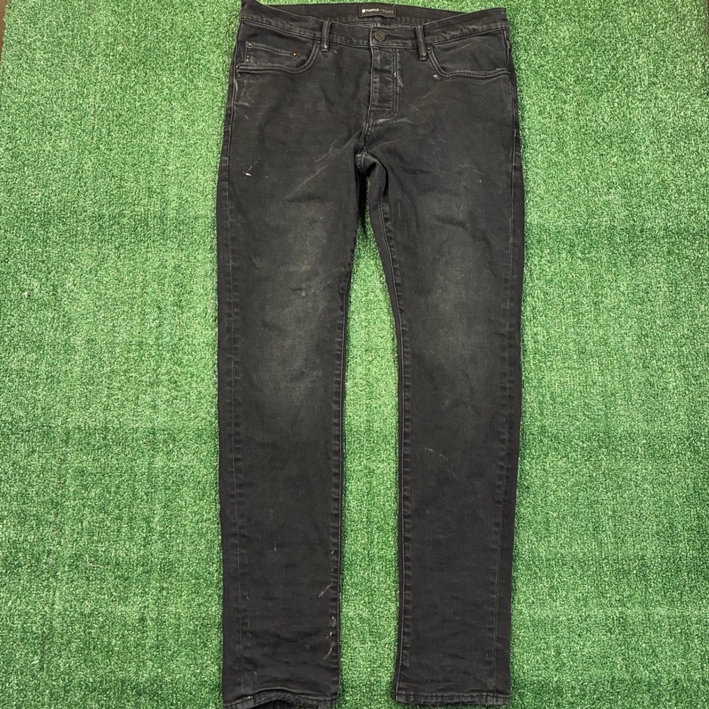 Purple Brand P001 Black Skinny Jeans Men's Size 34x32 Stretch Designer Denim